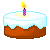 Flickering Birthday Cake Icon by GIMPtacular
