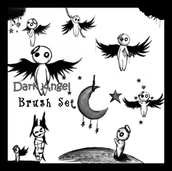 Dark Angel Brush Set II by circle  of  fire