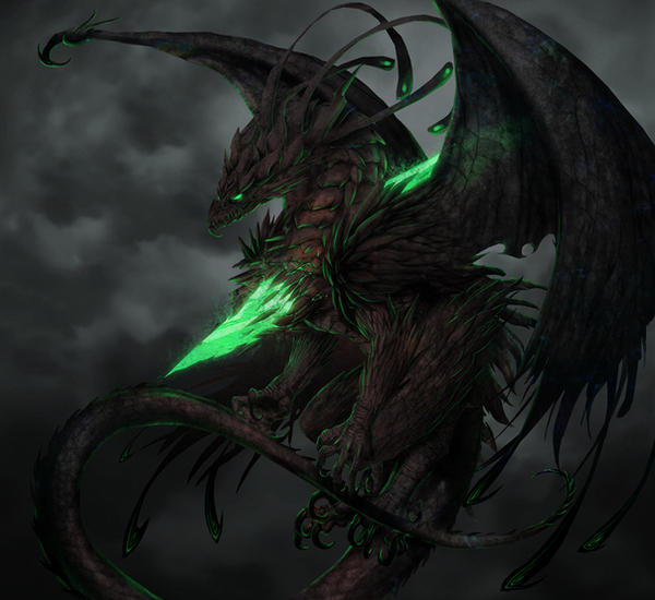 emerald dragon illustration