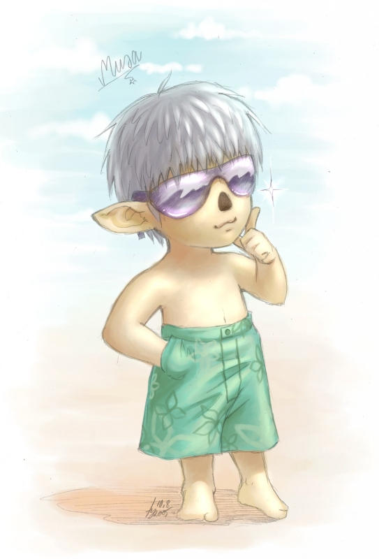 FFXI   Taru with sunglasses by pika